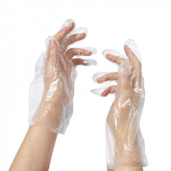 PLASTIC GLOVES ONE USE...