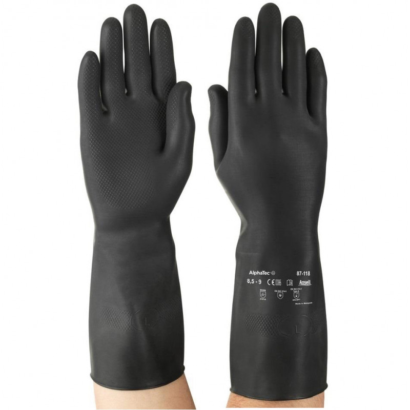 GUANTES NEGRO ANSELL 87-118 -