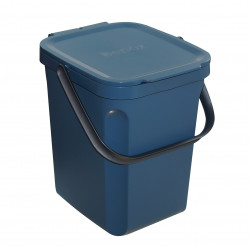 BLUE PLASTIC BUCKET WITH...