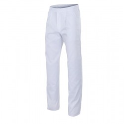 WHITE TROUSERS WITH FIXED...