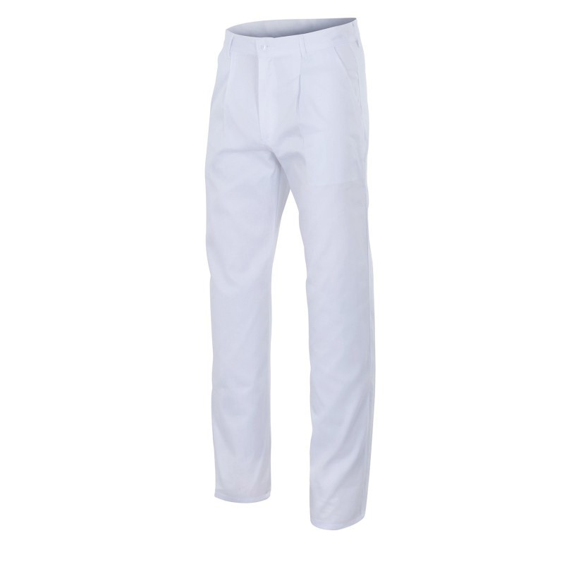 Buy WHITE TROUSERS WITH FIXED WAIST