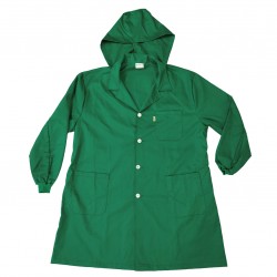 GREEN HOODED DELIVERY ROBE