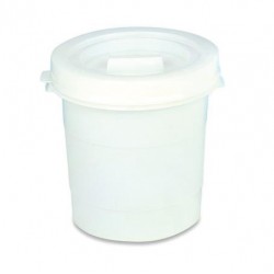 ROUND WHITE BUCKET WITH LID...