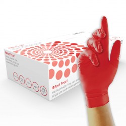 RED NITRILE GLOVES WITHOUT...