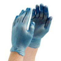 SAS Safety 6603-20 gants jetables en latex bleu non poudrés épais, grand