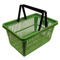 GREEN BASKET WITH HANDLES...