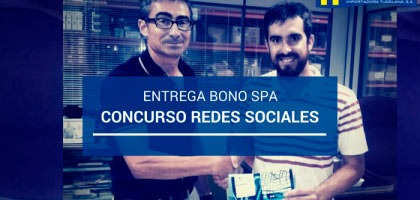 Pablo Martínez winner of a SPA voucher for two people