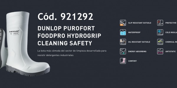 Botas de seguridad Dunlop Purofort FoodPro Hydrogrip Cleaning